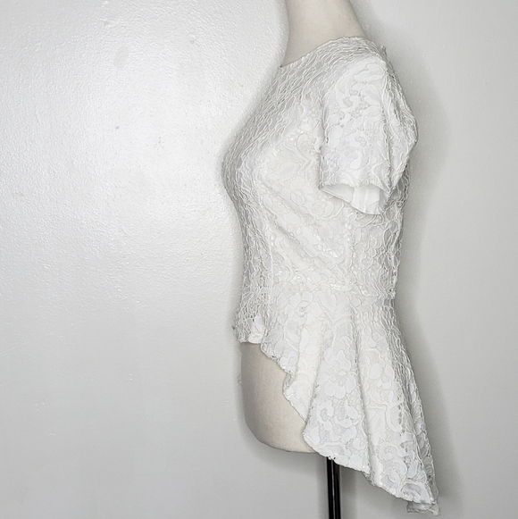 NEW SB by Sachin & Babi Peplum Arched Lace Top Luxury Castlecore Spring Summer - Picture 4 of 16